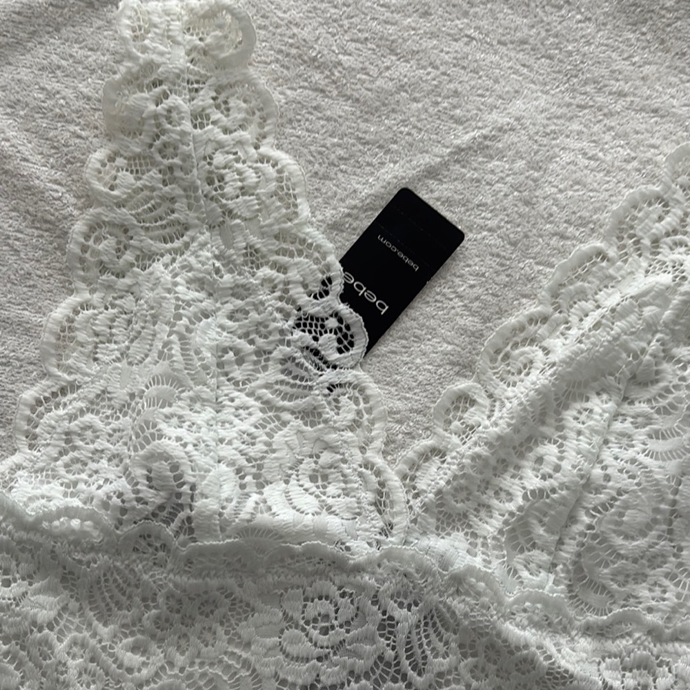 White Lace Tank by bebe - Picture 2 of 5